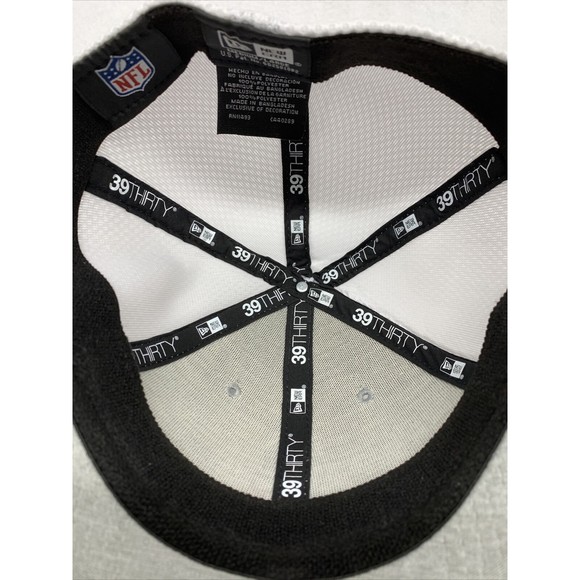New Era Hat Flex Fit Patriots NFL 39THIRTY Gray White Breathable Medium/ Large - Picture 9 of 10